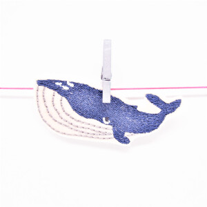EMBROIDERED PATCH WHALE