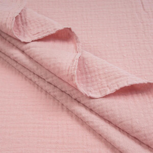 Muslin cotton by the meter uni Light Pink