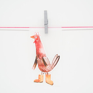 IRON ON CHICKEN WITH BOOTS