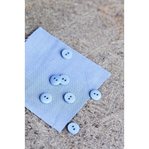 CURB COTTON BUTTON 11 mm FADED BLUE