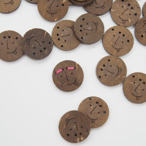 COCONUT BUTTON FUNNY FACES FRITZI 18 mm