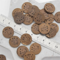 COCONUT BUTTON FUNNY FACES FRIIS 23 mm
