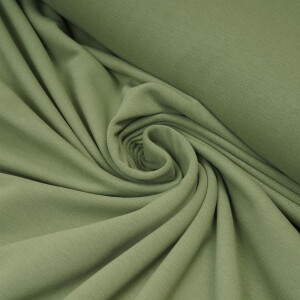 ORGANIC FRENCH TERRY BRUSHED GRASS GREEN