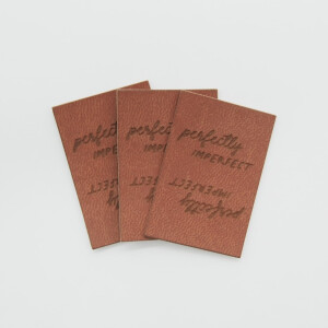 FAUX LEATHER LABEL PERFECTLY IMPERFECT (3 pcs)