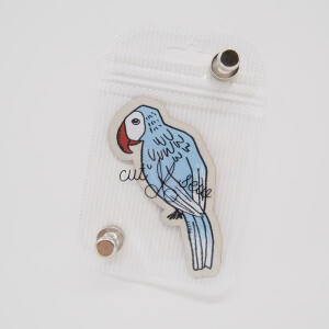 IRON ON PATCH VOGEL PARROT