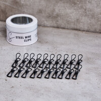 STEEL WIRE CLIPS SMALL (20 pcs.) black