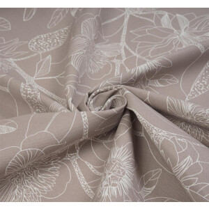 CANVAS BIG FLOWERS TAUPE