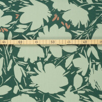 ECOVERO CREPE FLORAL SHADE SAGE GREEN