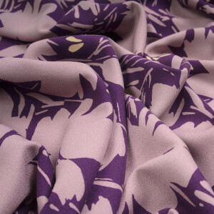 ECOVERO CREPE FLORAL SHADE LILAC