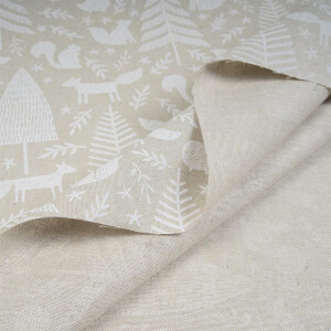CANVAS SNOWY FOREST BEIGE