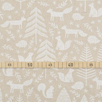CANVAS SNOWY FOREST BEIGE