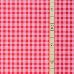 SEERSUCKER VICHY PINK/RED