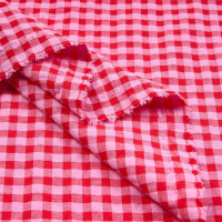 SEERSUCKER VICHY PINK/RED