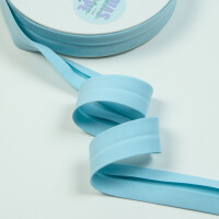 SCHRÄGBAND BIO BAUMWOLLE light blue 25m