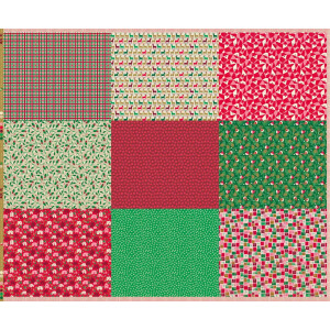 POPLIN PANEL ALL IN ONE FAT QUARTERS Loving Christmas