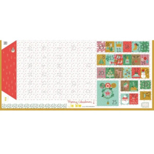 POPLIN PANEL IT´S CHRISTMAS TIME advent house calendar