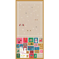 POPLIN PANEL IT´S CHRISTMAS TIME advent tree calendar