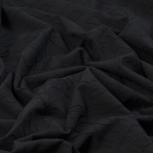 WOVEN EMBROIDERY flower black