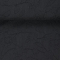 WOVEN EMBROIDERY flower black