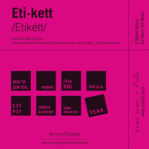 WOVEN LABEL #MEHRETIKETTE (8pc) 2. EDITION/PINK